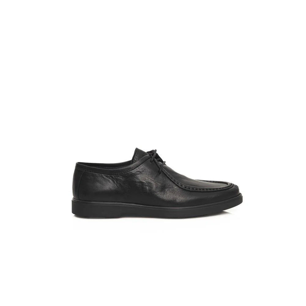 Cerruti 1881 Black Cowhide Men’s Derby Shoe - Shoes