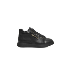 Cerruti 1881 Black Leather Women Sneaker - Sneakers