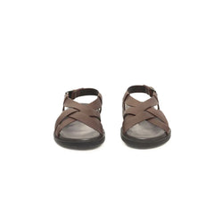 Cerruti 1881 Brown Leather Men Sandal - Sandals
