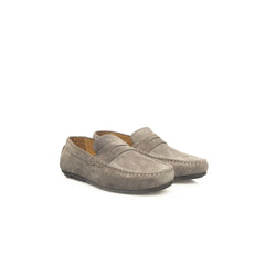 Cerruti 1881 Gray Cowhide Men’s Loafer - Flats
