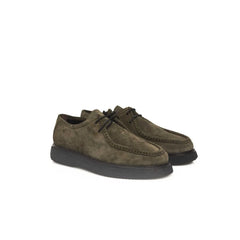 Cerruti 1881 Green Calfskin Men Derby Shoe - EU42/US9 - Shoes