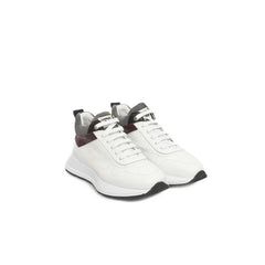 Cerruti 1881 White Leather Women Sneaker - EU38/US7.5 - Sneakers