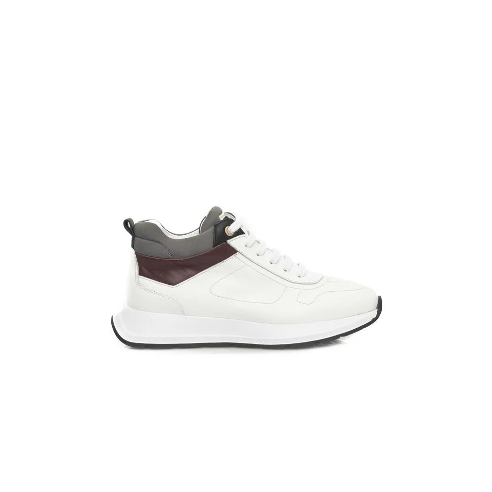 Cerruti 1881 White Leather Women Sneaker - EU38/US7.5 - Sneakers