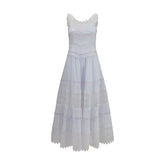 Charo Ruiz White Cotton Casual Dress - M