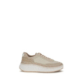 Chloé Beige Calf Leather Bos Taurus Chunky Sneakers - EU38/US8