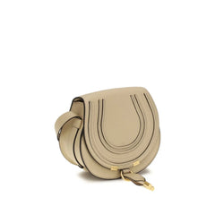 Bolso de hombro de cuero de ternera beige Chloé Bos Taurus