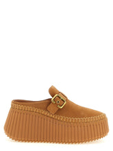 Chloé Beige Calfskin Wedge Sandals