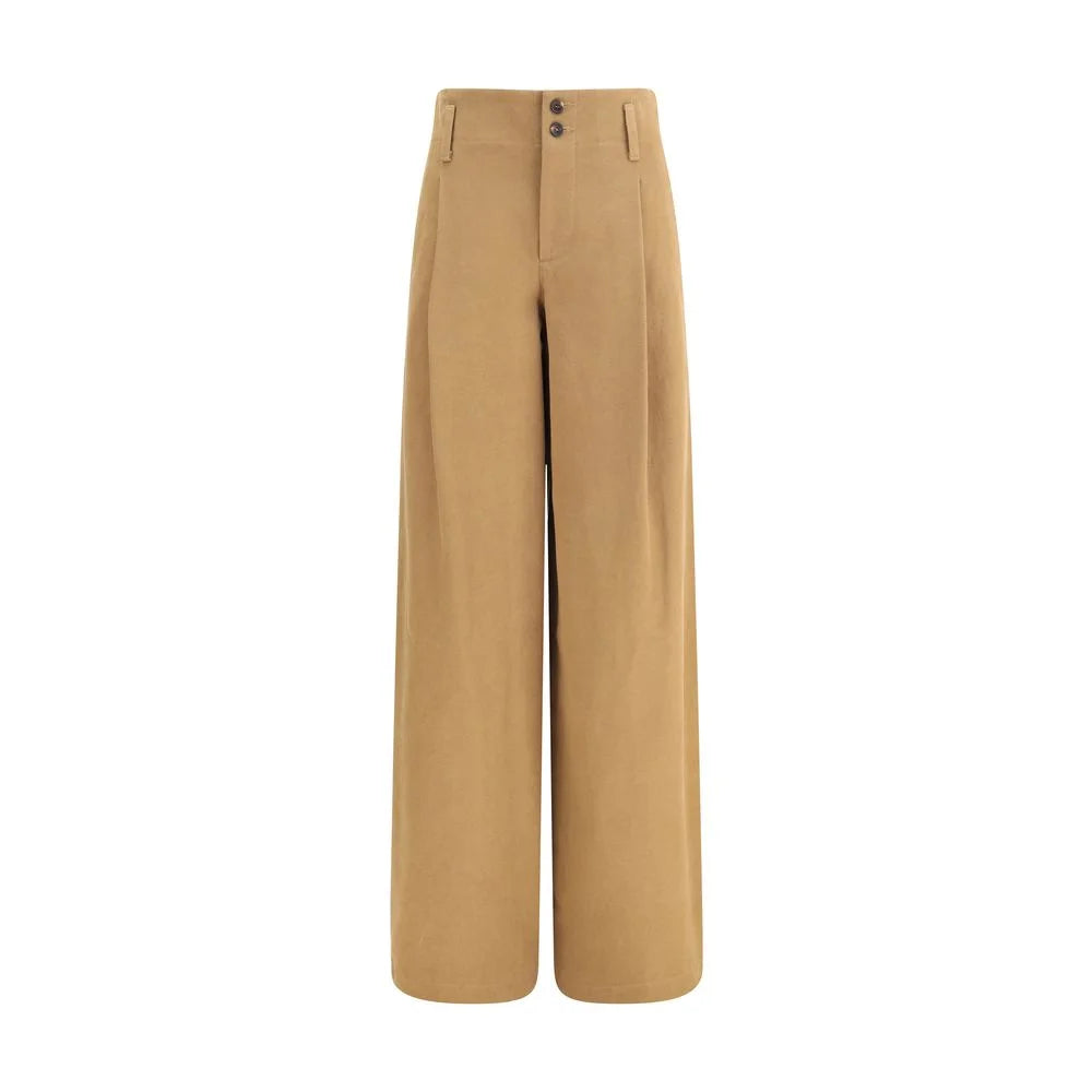 Chloé Beige Cotton Casual Pants