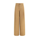 Chloé Beige Cotton Casual Pants