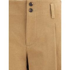 Chloé Beige Cotton Casual Pants