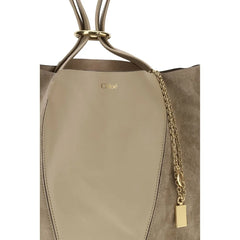 Chloé Beige Skinn Skulderveske
