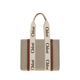 Chloé Beige Linen Handbag