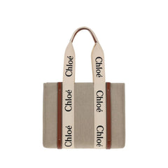 Chloé Beige Linen Handbag