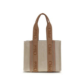 Chloé Beige Linen Shoulder Bag