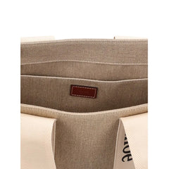 Chloé Beige Linen Tote Bag