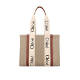 Chloé Beige Linen Tote Bag