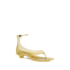 Chloé Beige Polyurethane Flat Sandals - EU37/US7