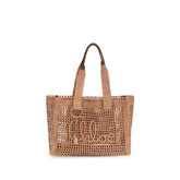 Sac bandoulière en raphia beige Chloé