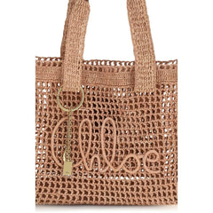 Chloé Beige Raffia Shoulder Bag