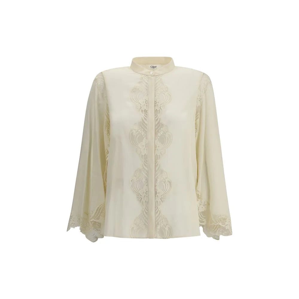 Chloé Beige Silk Blouse - IT40 | M