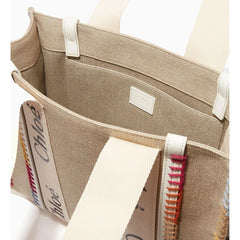 Chloé Lys Beige Uld Stort Shopper Taske