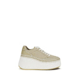 Chloé Bicolor Fabric Platform Sneakers