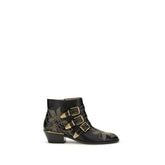 Chloé Black Calf Leather Bos Taurus Lace-Up Boots