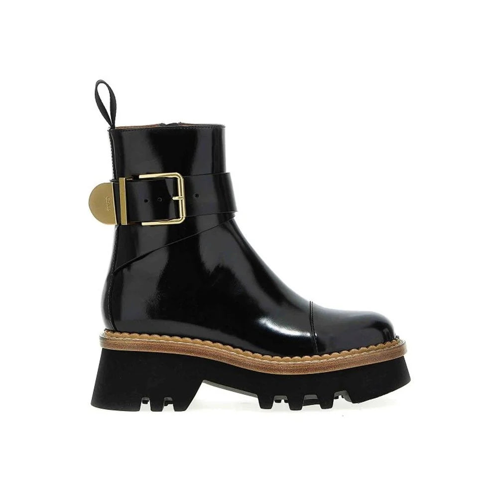 Chloé Black Calfskin Ankle Boots - EU36/US6