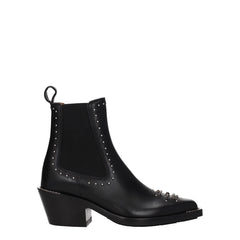 Chloé Black Leather Ankle Boots - Boots