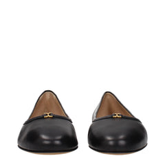 Chloé Black Leather Ballet Flats