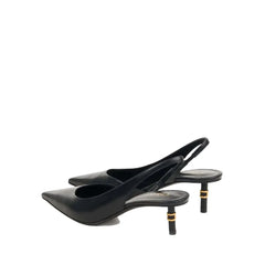 Chloé Black Leather High Heel Pumps - EU37.5/US7.5
