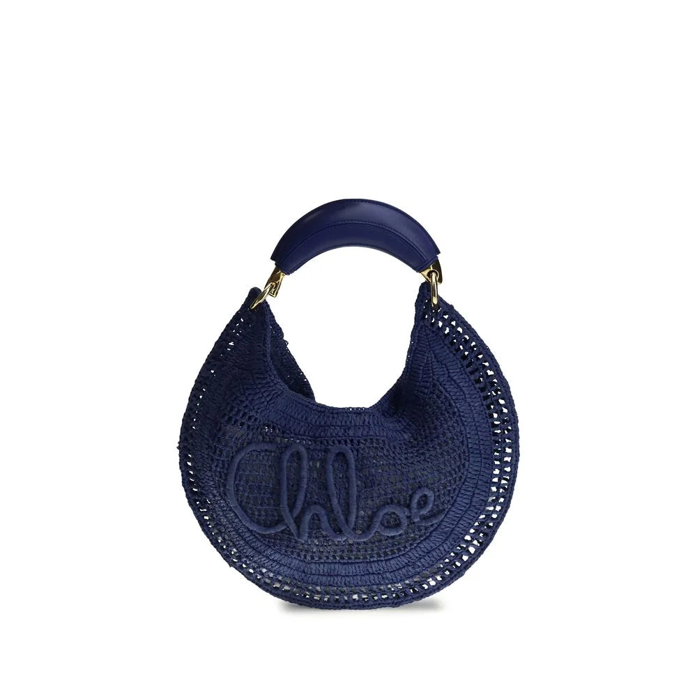 Chloé Black Raffia Shoulder Bag
