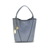 Sac bandoulière en cuir de veau bleu Chloé Bos Taurus