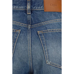 Chloé Blue Cotton Bootcut Jeans - 26