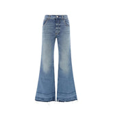 Chloé Blue Cotton Bootcut Jeans - W28 | IT42