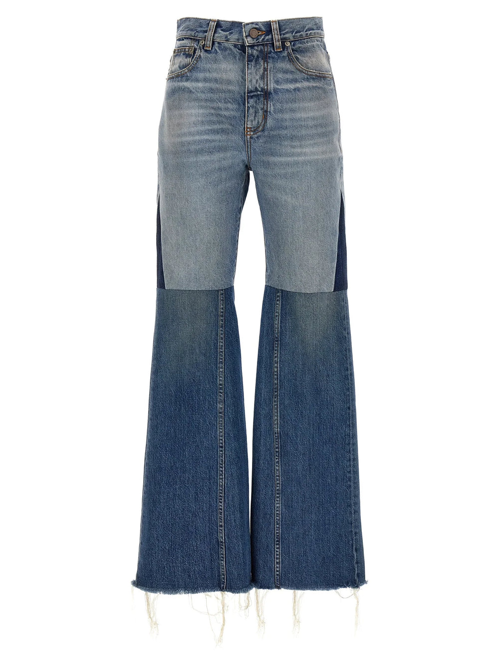 Chloé Blue Cotton Flared Jeans - 26