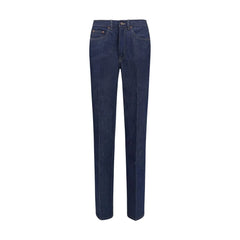 Chloé Blue Cotton Slim Fit Jeans - 27