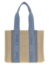 Chloé Blue Linen Tote Bag
