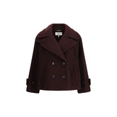 Chloé Bordeaux Fleece Wool Coat - IT38 | S