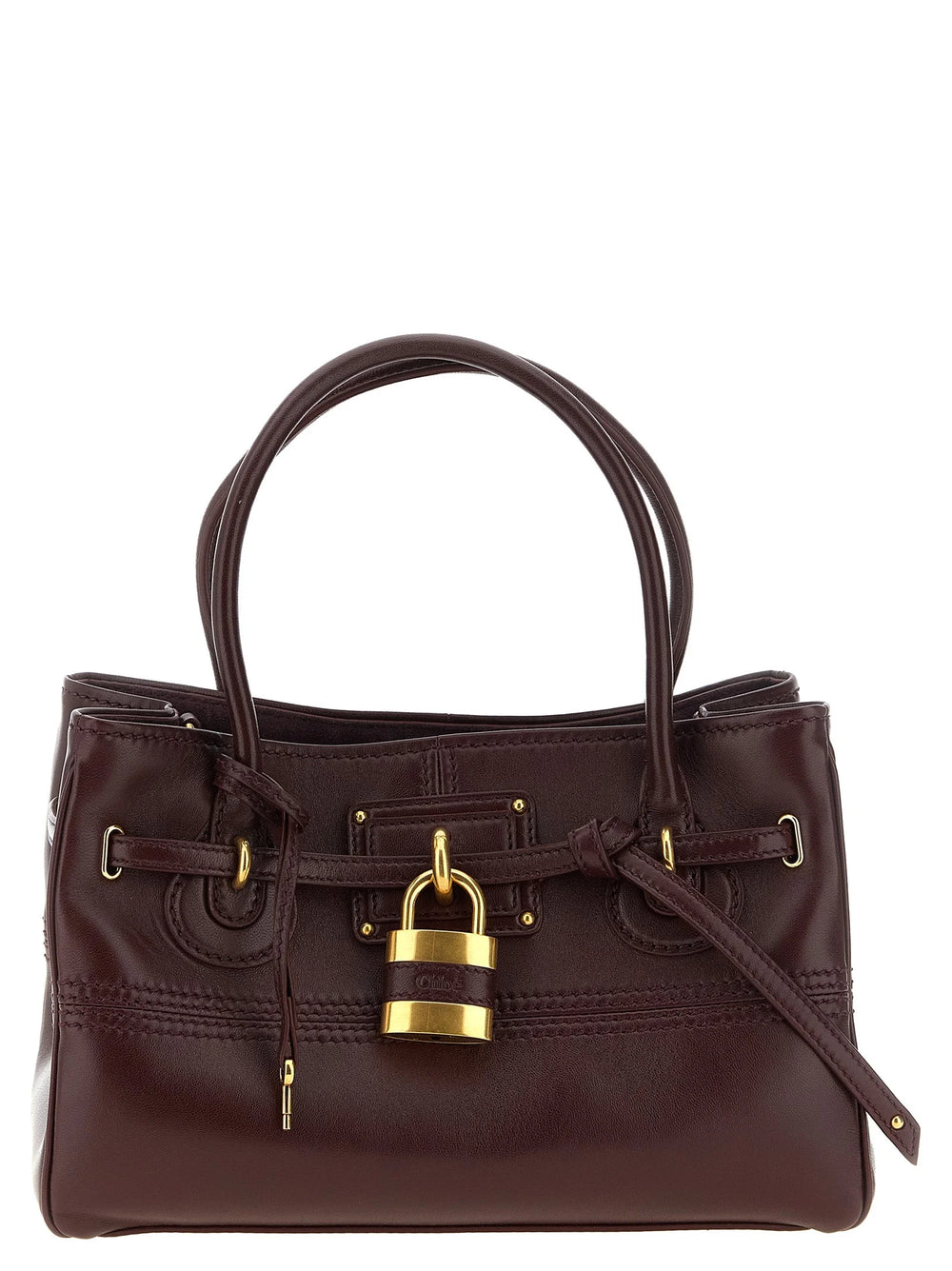 Chloé Bordeaux Lamb Leather Shoulder Bag