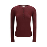 Chloé Bordeaux Wool Long Sleeve T-Shirt