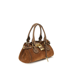 Bolso bandolera de cuero de becerro marrón Chloé