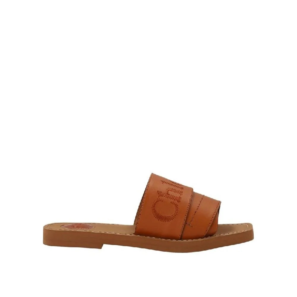 Chloé Brown Calfskin Sandals - EU36/US6
