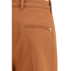 Chloé Pantalon évasé en coton marron