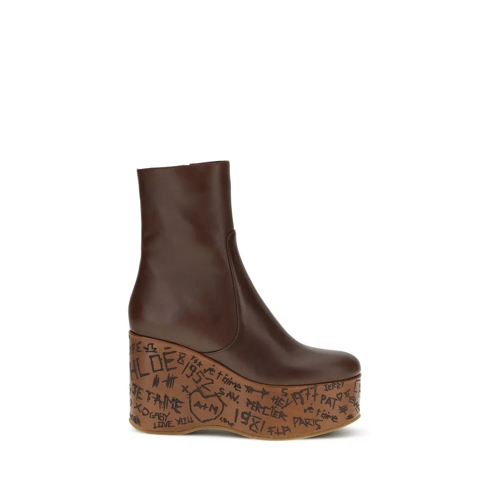 Chloé Brown Leather Boots - EU37.5/US7.5