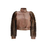 Chloé Brown Leather Jacket - IT38 | S