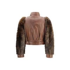 Chloé Brown Leather Jacket - IT38 | S
