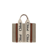 Chloé Brown Linen Handbag