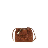 Chloé Brown Raffia Shoulder Bag