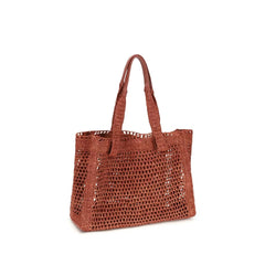 Chloé Brown Raffia Shoulder Bag